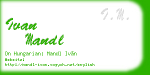 ivan mandl business card